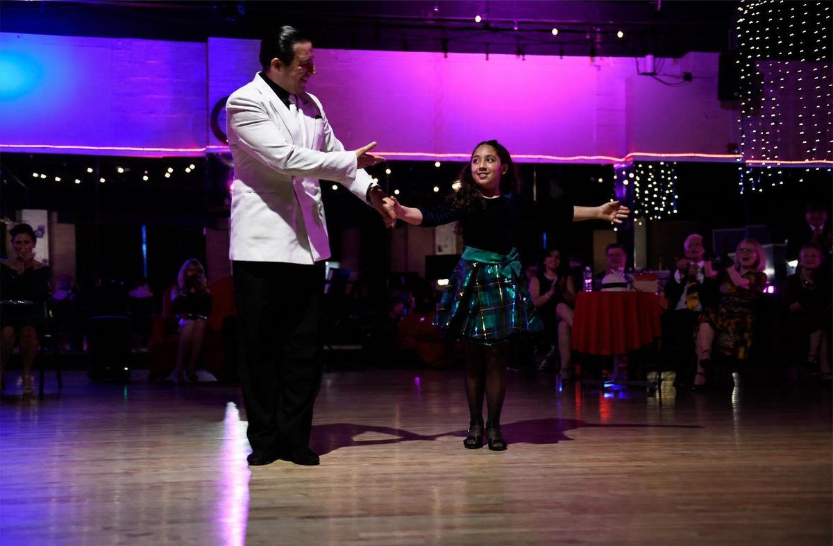 Blue dress dramatic tango
